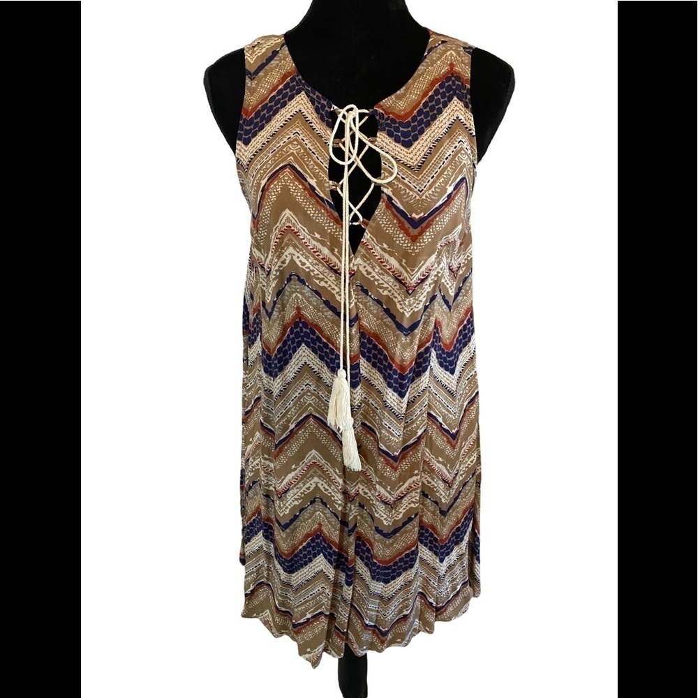 Entro sleeveless Boho swing dress SZ M 🌞